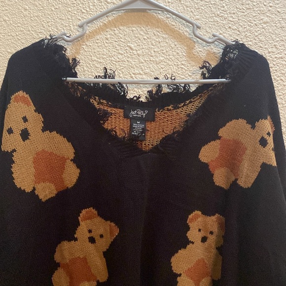 Just Polly teddy bear sweater size M - Picture 2 of 4